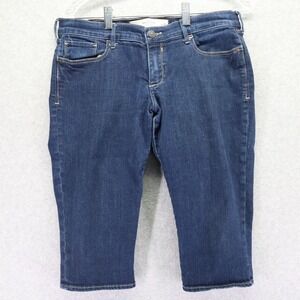 Abercrombie & Fitch Jeans Womens 8/29 Perfect Stretch Mid Rise Capri Denim Blue